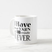 Crochet Yarn Hoarder Koffiemok (Voorkant links)