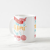 Crochet Yarn Quilting Knitting Crocheting For Croc Koffiemok (Voorkant links)