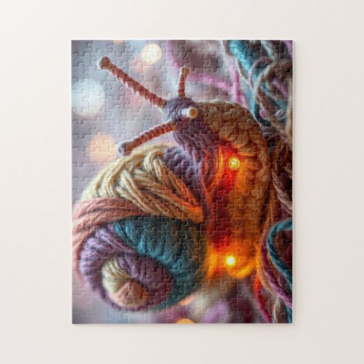 crocheted snail legpuzzel (Verticaal)