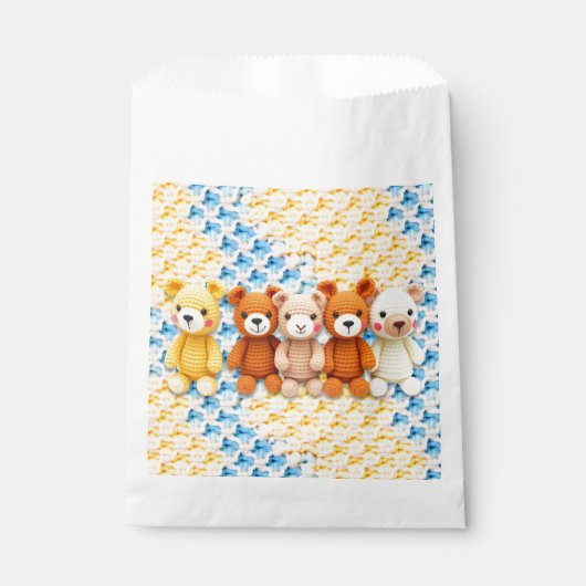 Crocheted Stuffed Animals Blue and Yellow Bedankzakje (Voorkant)