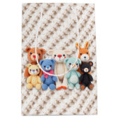 Crocheted Stuffed Animals Blue and Yellow Medium Cadeauzakje (Voorkant)