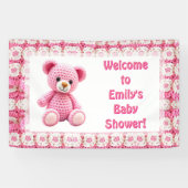 Crocheted Teddy Bear Girl's Baby Shower Spandoek (Horizontaal)
