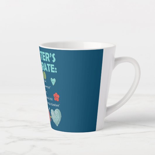 Crocheter's Hourly Rate Crocheting Latte Mok (Rechts)