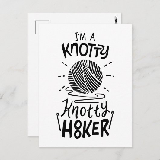 Crocheting Briefkaart (Voorkant / Achterkant)