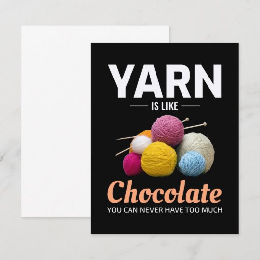 Crocheting Crochet Chocolate Knitting Crochet Bedankkaart (Voorkant / Achterkant)