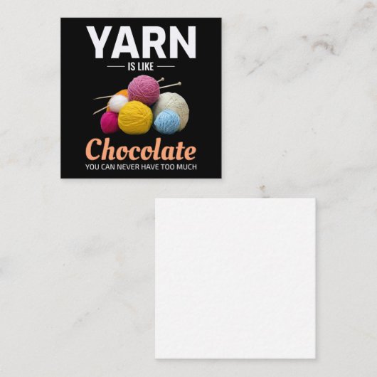 Crocheting Crochet Chocolate Knitting Crochet Notitiekaartje (Voorkant / Achterkant)