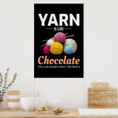 Crocheting Crochet Chocolate Knitting Crochet Poster (Keuken)