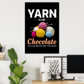 Crocheting Crochet Chocolate Knitting Crochet Poster (Thuiskantoor)