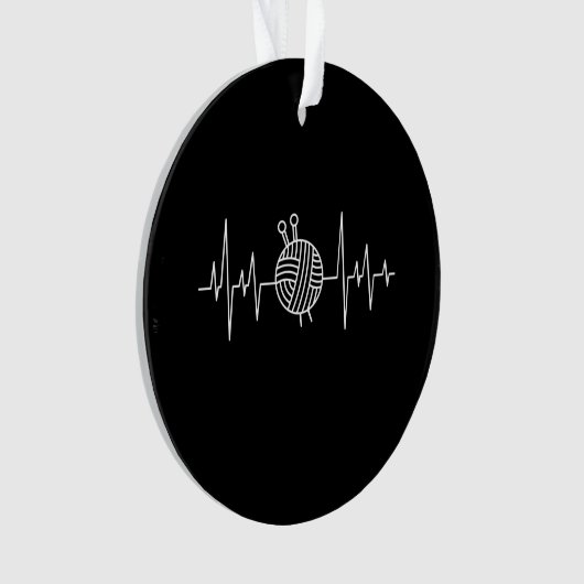 Crocheting Crochet Hook Wool Heartbeat Ornament (voorkant)