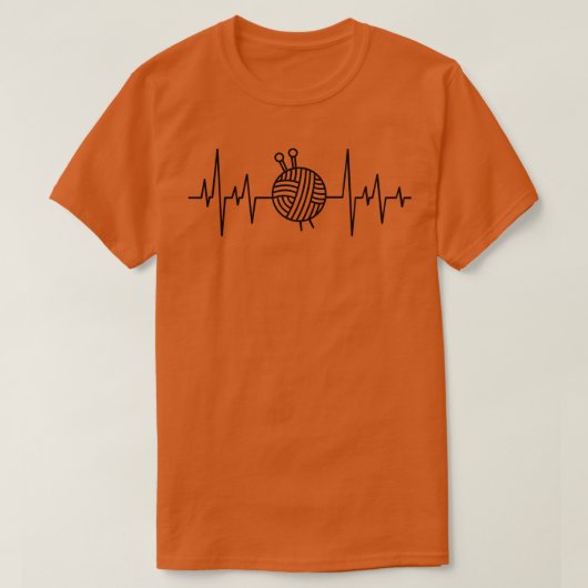 Crocheting Crochet Hook Wool Heartbeat T-shirt (Design voorkant)