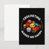 Crocheting Crochet Knitting Crocheter Bedankkaart (Voorkant / Achterkant)