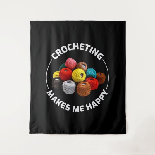 Crocheting Crochet Knitting Crocheter Wandkleed (Voorkant)
