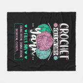 Crocheting - Crochet vult mijn dagen in Fleece Deken (Voorkant (Horizontaal))