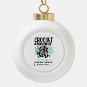 Crocheting - Crochet vult mijn dagen in Keramische Bal Ornament