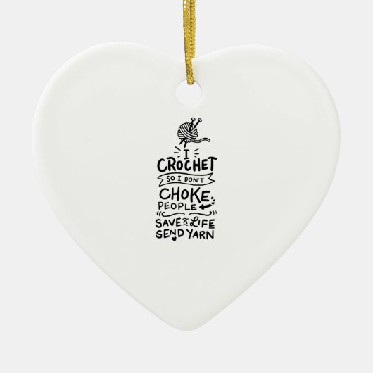 Crocheting Crochet Wool Keramisch Ornament (Voorkant)