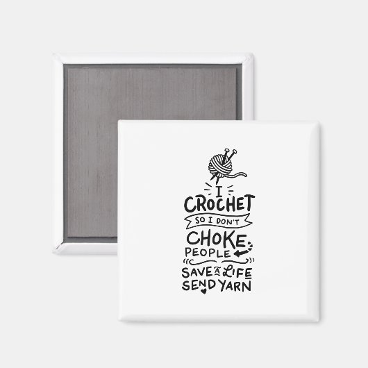 Crocheting Crochet Wool Magneet (Voorkant / Achterkant)