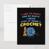 Crocheting Crochet Yarn Briefkaart (Voorkant / Achterkant)