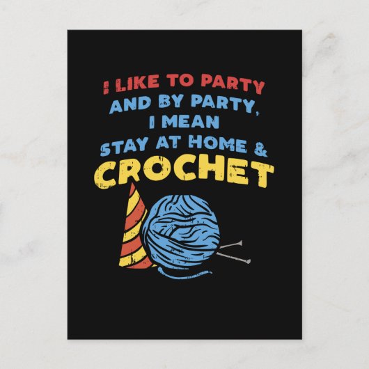 Crocheting Crochet Yarn Briefkaart (Voorkant)