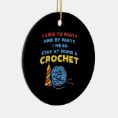 Crocheting Crochet Yarn Keramisch Ornament (Rechts)