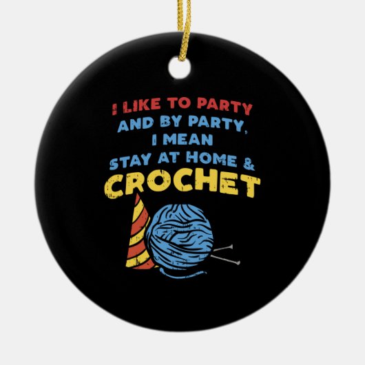 Crocheting Crochet Yarn Keramisch Ornament (Voorkant)