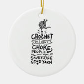 Crocheting Crocheter Gift Keramisch Ornament (Voorkant)