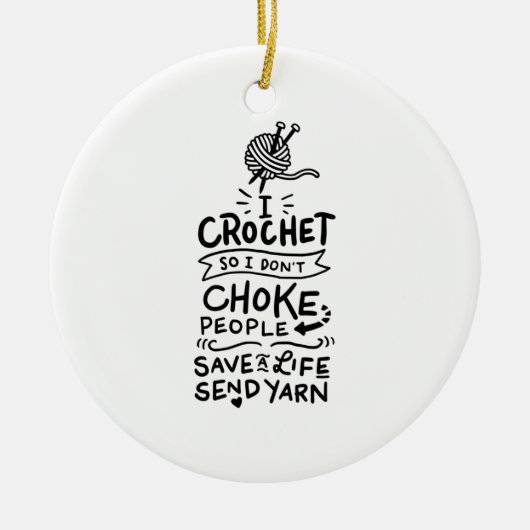 Crocheting Crocheter Gift Keramisch Ornament (Voorkant)