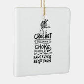Crocheting Crocheter Gift Keramisch Ornament (Rechts)