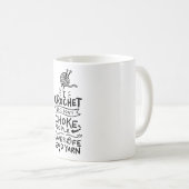 Crocheting Crocheter Gift Koffiemok (Voorkant rechts)