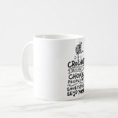 Crocheting Crocheter Gift Koffiemok (Voorkant links)