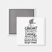 Crocheting Crocheter Gift Magneet (Voorkant / Achterkant)