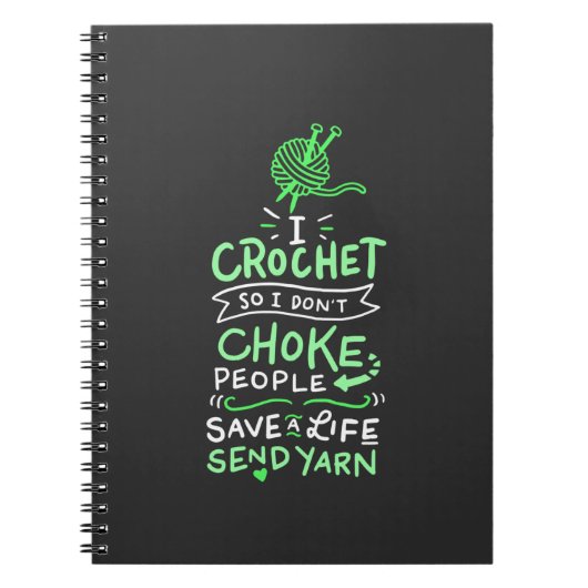 Crocheting Crocheter Gift Notitieboek (Voorkant)