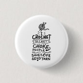 Crocheting Crocheter Gift Ronde Button 3,2 Cm (Voorkant)