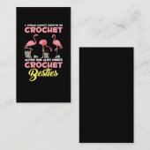 Crocheting Flamingo Crafting Crochet Friends Yarn Visitekaartje (Voorkant / Achterkant)