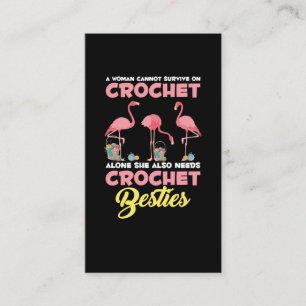 Crocheting Flamingo Crafting Crochet Friends Yarn Visitekaartje