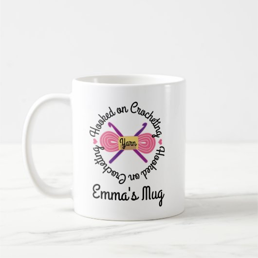 Crocheting Gift Crochet Hook Yarn Koffiemok (Links)