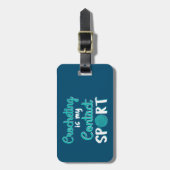 Crocheting is mijn contactsport bagagelabel (Voorkant verticaal)