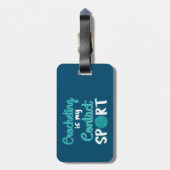 Crocheting is mijn contactsport bagagelabel (Achterkant verticaal)