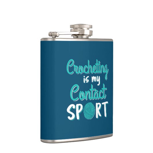 Crocheting is mijn contactsport heupfles (Rechts)