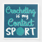 Crocheting is mijn contactsport servet (Voorkant)