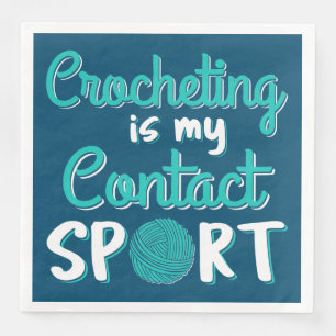 Crocheting is mijn contactsport servet