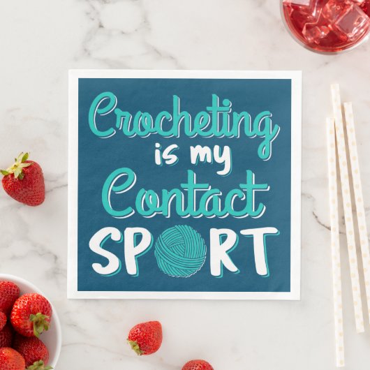 Crocheting is mijn contactsport servet (Insitu)