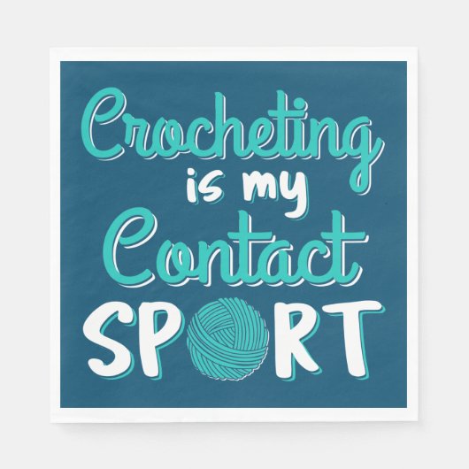 Crocheting is mijn contactsport servet (Voorkant)