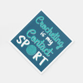 Crocheting is mijn contactsport servet (Hoek)
