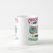 Crocheting Keeps Me From Unraveling Knitting Croch Koffiemok (Center)