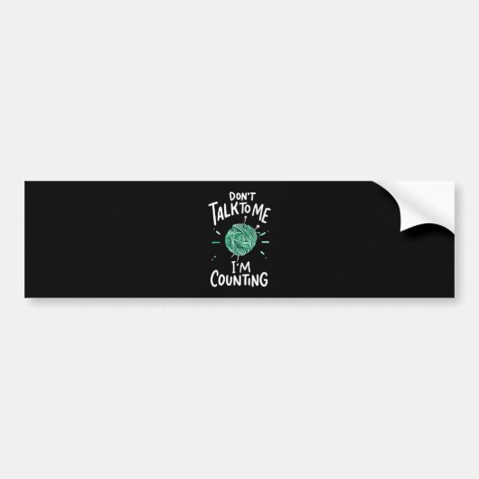 Crocheting Knitting Bumpersticker (Voorkant)
