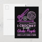 Crocheting Knitting Gift Briefkaart (Voorkant / Achterkant)