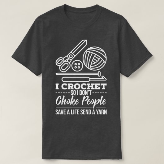 Crocheting Knitting Gift T-shirt (Design voorkant)