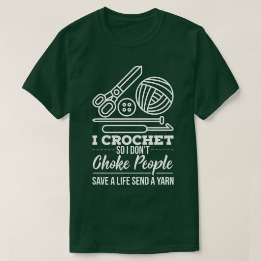 Crocheting Knitting Gift T-shirt (Design voorkant)