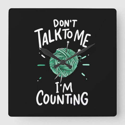 Crocheting Knitting Vierkante Klok (Voorkant)