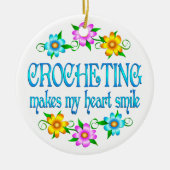 Crocheting Smile Keramisch Ornament (Voorkant)